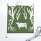 Damask Toile Cows Western Green White Rustic Custom Pre-pasted Wallpaper by Spoonflower Pre-Pasted Wallpaper 2FT Wide